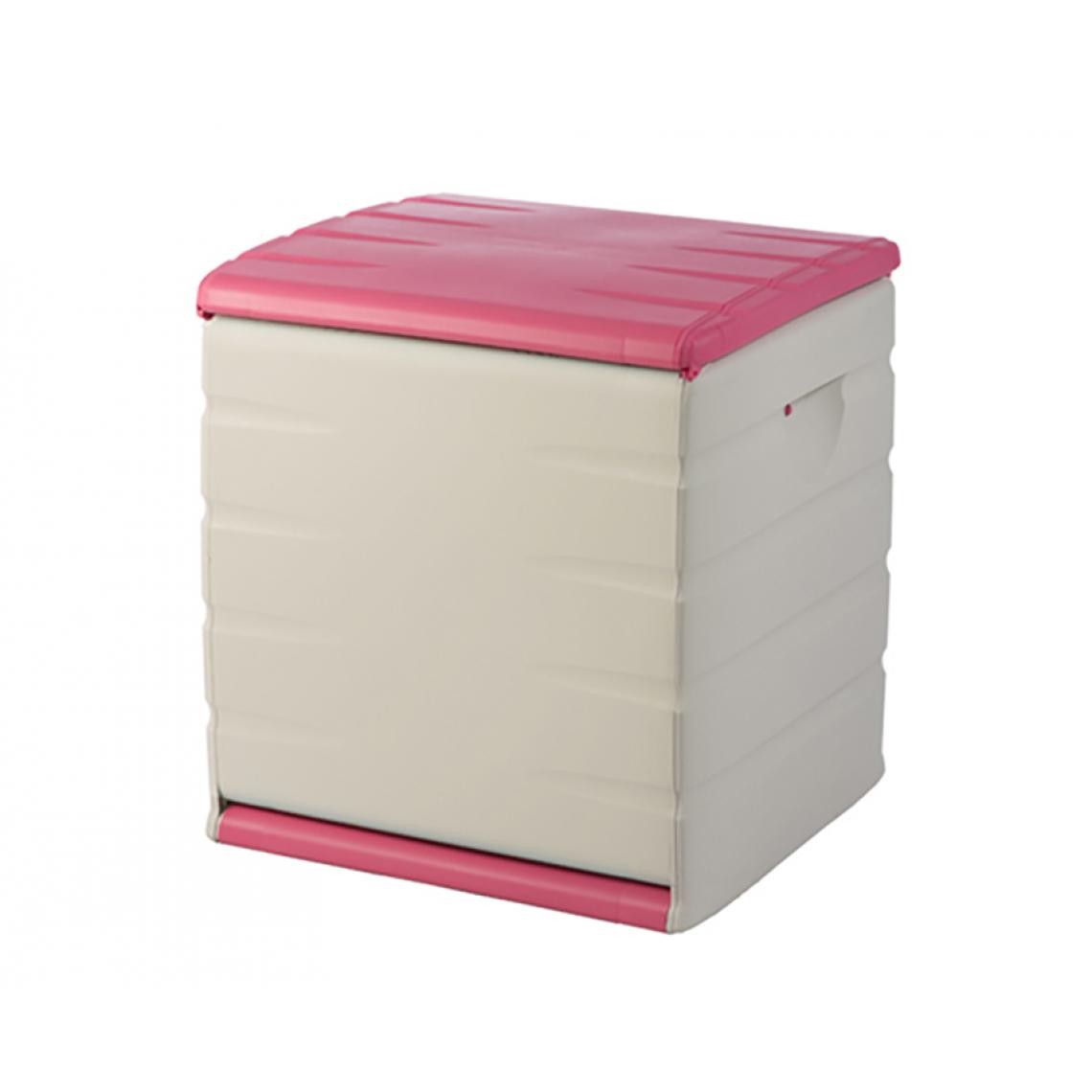 Pegane - Coffre de rangement intérieur/extérieur coloris rose - Longueur 60 x Profondeur 61 x Hauteur 53 cm - Malles, coffres