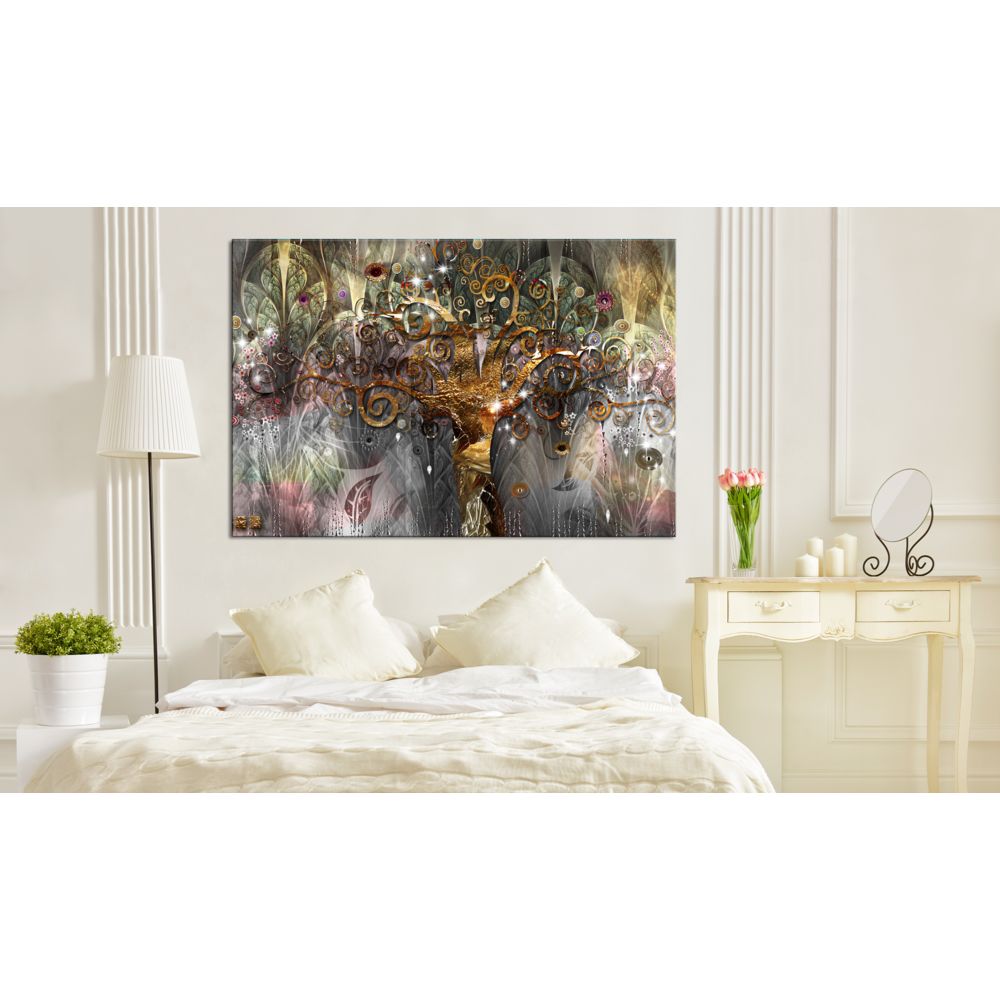 marque generique - 90x60 Tableau Modernes Abstraction Esthetique Gold Tree - Tableaux, peintures