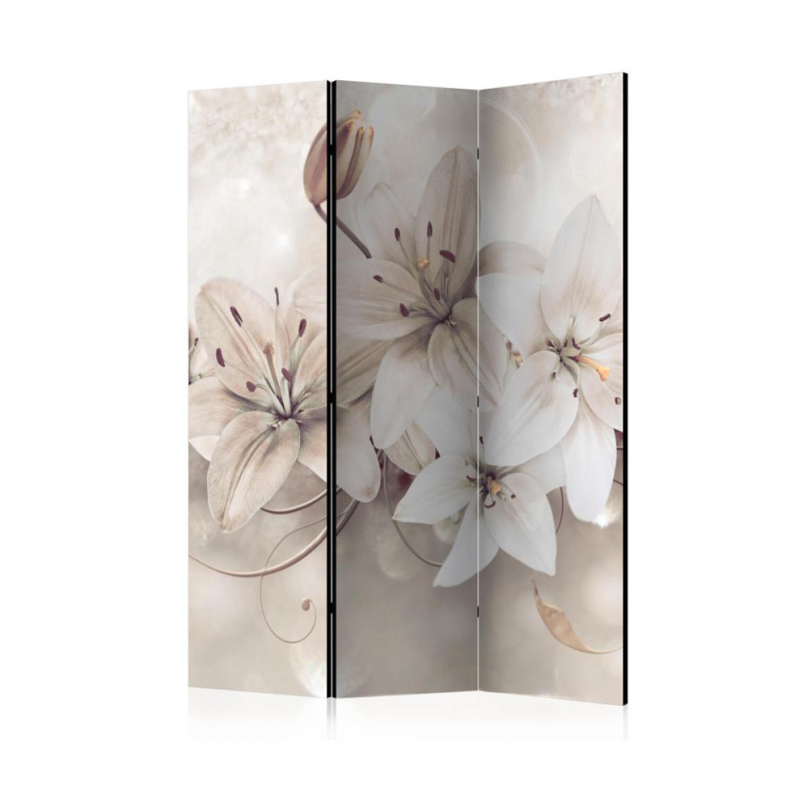 Artgeist - Paravent 3 volets - Diamond Lilies [Room Dividers] 135x172 - Paravents