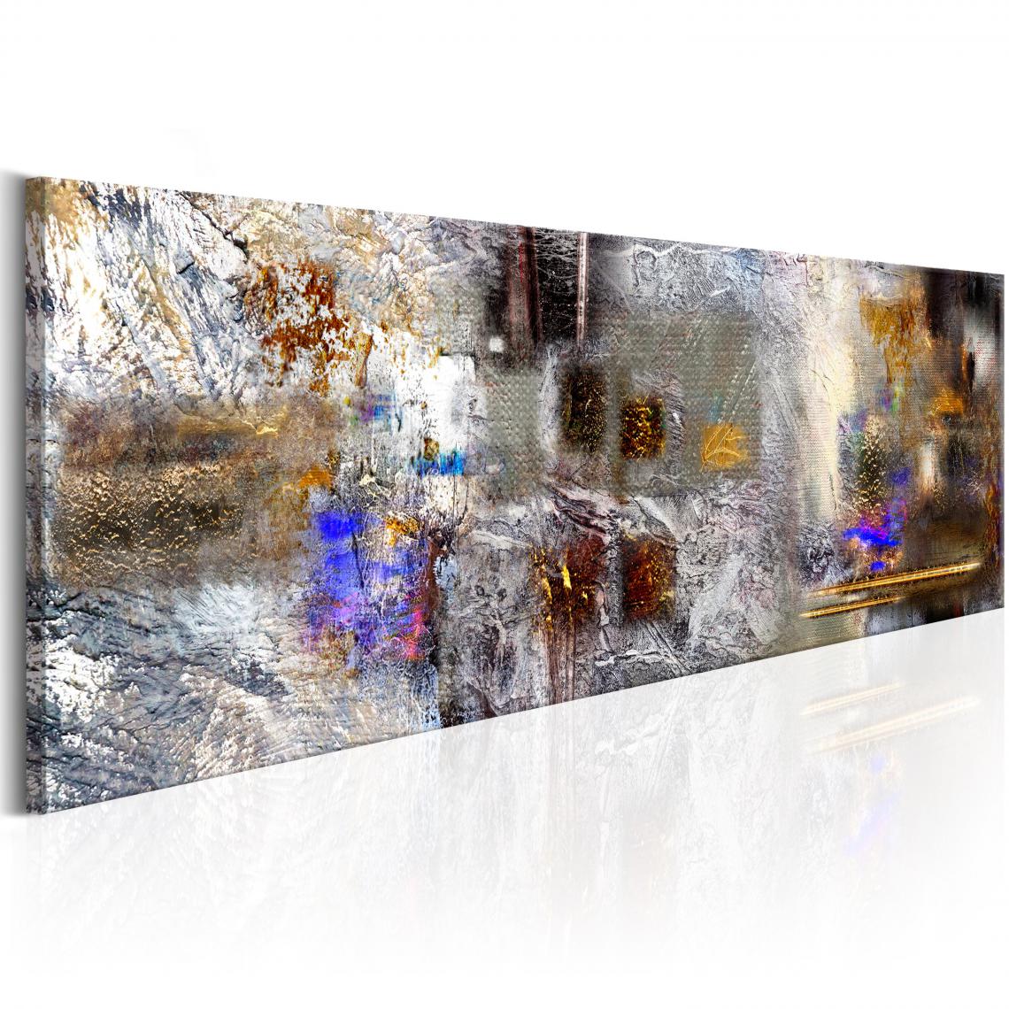 Decoshop26 - Tableau sur toile décoration murale image imprimée cadre en bois à suspendre Kaléidoscope d'hiver 150x50 cm 11_0001210 - Tableaux, peintures