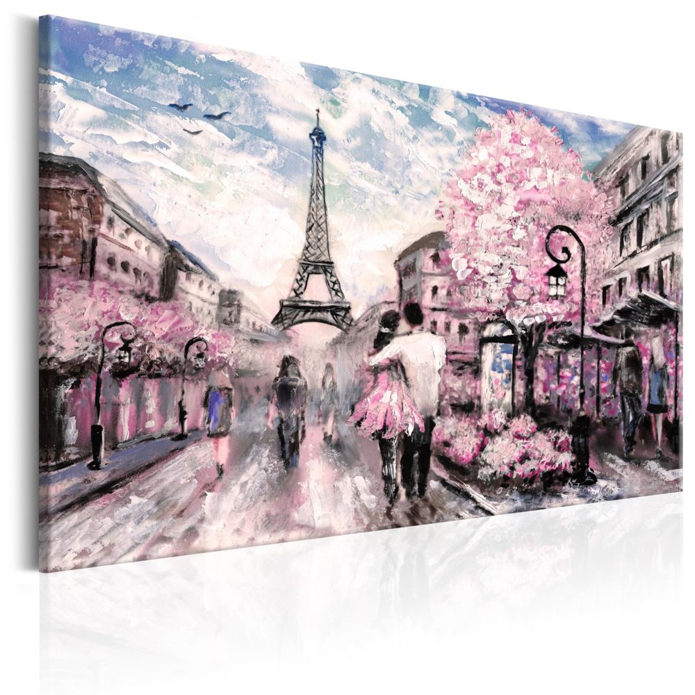 Bimago - Tableau - Paris en rose - Décoration, image, art | Villes | Paris | - Tableaux, peintures