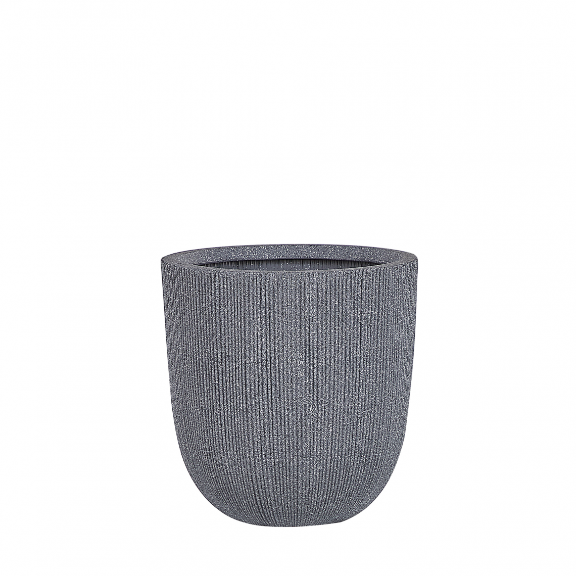 Beliani - Cache-pot rond gris 37 x 37 x 38 cm CHIOS - Pots, cache-pots