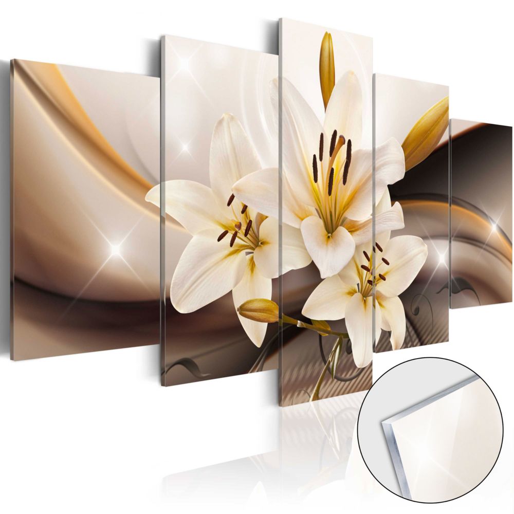 Bimago - Tableau sur verre acrylique - Shiny Lily [Glass] - Décoration, image, art | - Tableaux, peintures