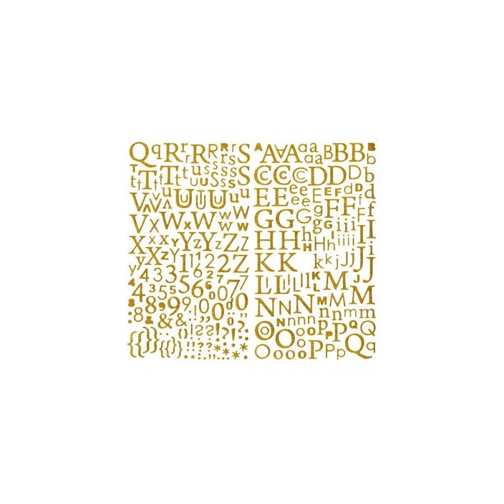 Artemio - Alphabet autocollant paillettes doré - Décorations de Noël